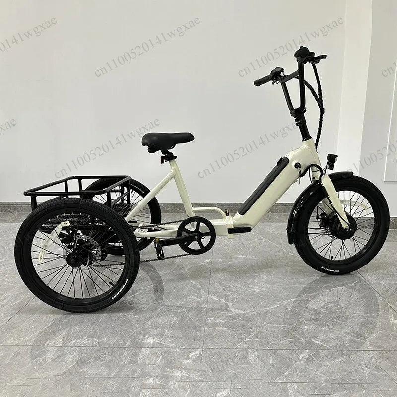 20 Inch Wide Tire Aluminum Alloy Electric Assisted Tricycle With Lithium Battery, Elderly Daily Transport Vehicle
