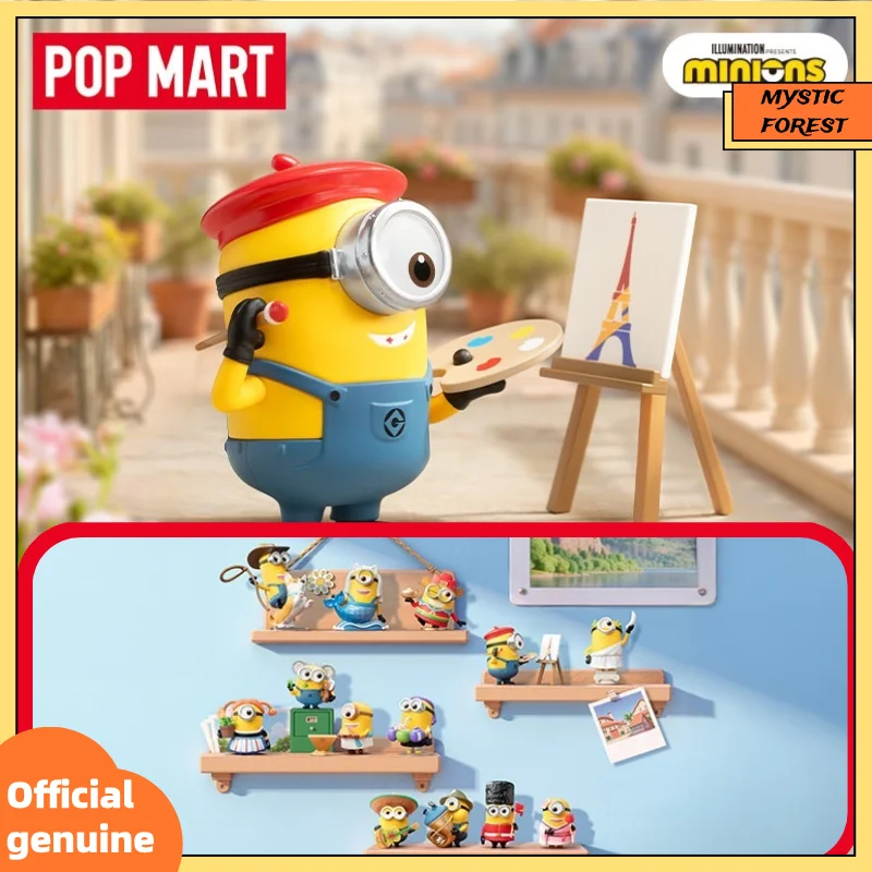 

POPMART New Minions Bello World Series Trendy Blind Box Minions Figurines Mystery Box Anime Model Ornament Model Toy Friend Gift