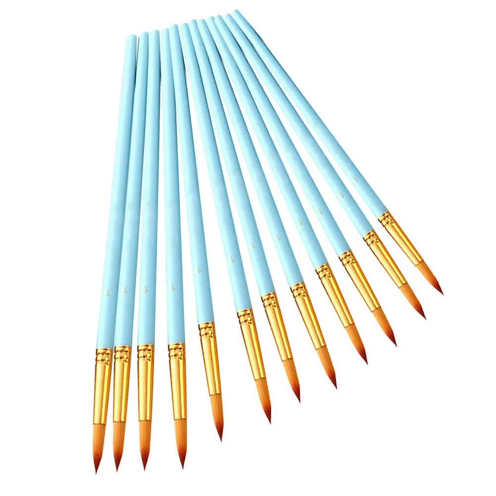 12Pcs Watercolor Brush Set Versatile Fine Tip Painting Tools for Artists Students Kids DIY Craft Projects Long-Lasting Design