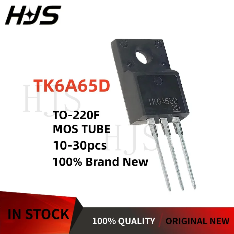 10~30PCS 100% New TK6A65D K6A65D TO-220F MOSFET Field-Effect Transistor In Stock