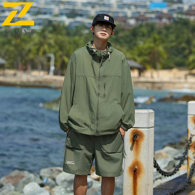 

Men Sunscreen Jacket 2025 Summer New Quick Drying Lightweight UPF50+UV Resistant Hooded Skin Jacket Outdoor Fishing Cycling Coat