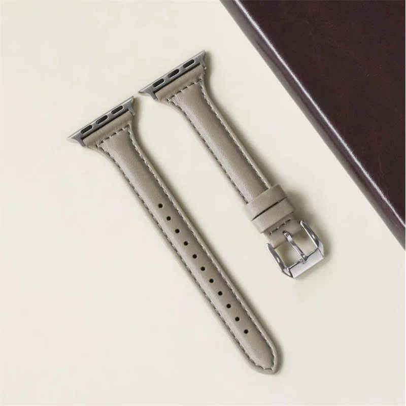 Schlankes Lederarmband für Apple Watch Serie 11 10 9 8 7 SE 6 5 4 Ultra3/2 für iWatch 42 mm 46 mm 38 mm 40 mm 45 mm 49 mm 41 mm 44 mm