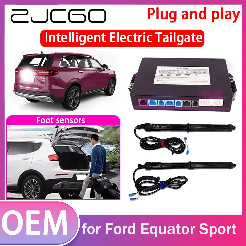 

ZJCGO Electric Tailgate Lift Drive Trunk Opening Tail Gate Lift Soft Close Car Door for Ford Equator Sport 2021 2022 2023 2024