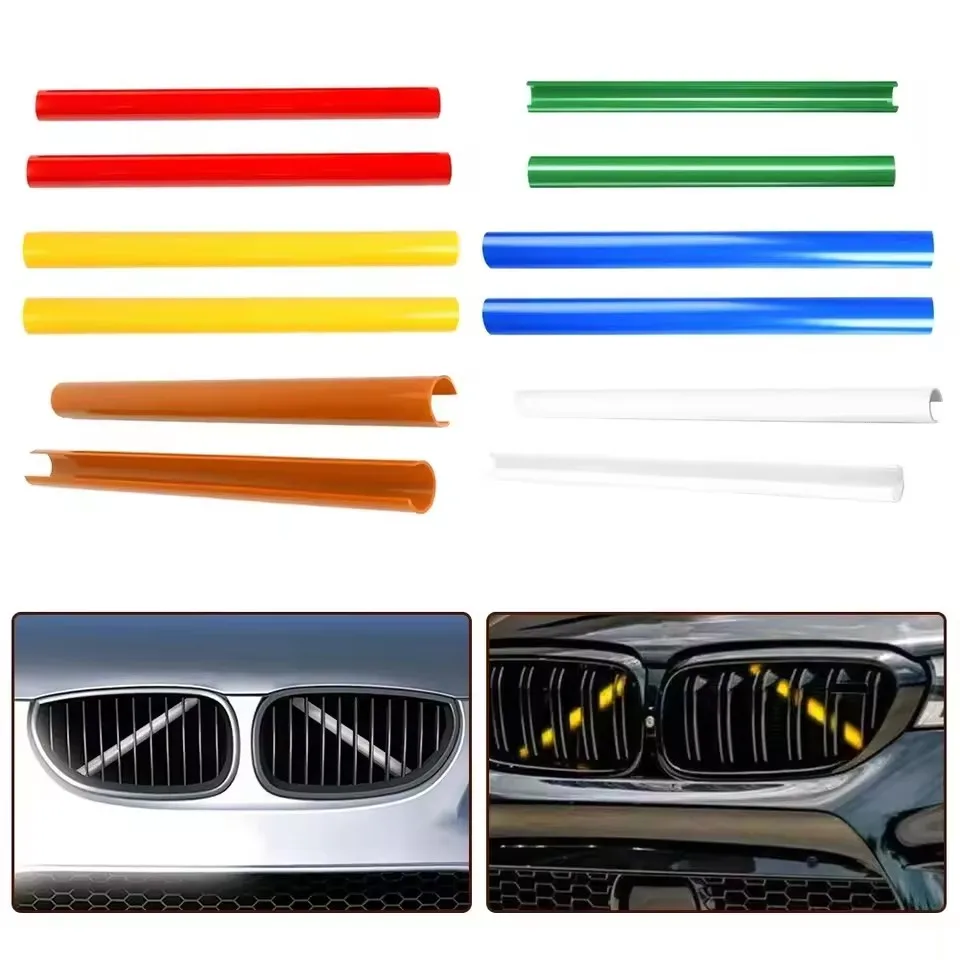 

2PC Front Grille Trim Strips Cover For BMW 1 2 3 4 Series F20 F30 F32 F40 G20 G29 Multicolor Decoration Accessories Car Sport