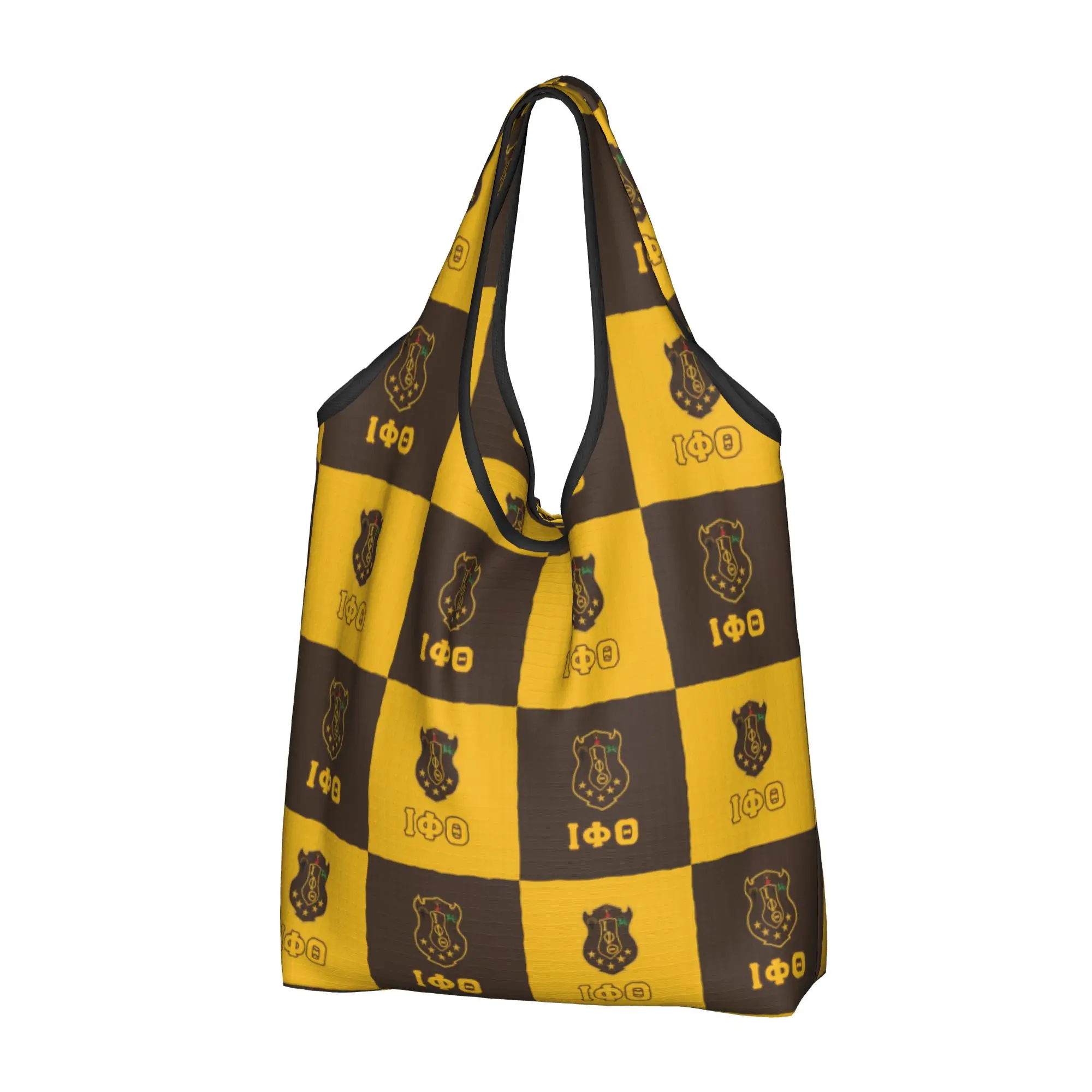 Checkered Plaid IPT African American Fraternity  Shopping Bag Fashion Shopper Shoulder Tote Bags 1963 Iota Phi Theta  Handbag