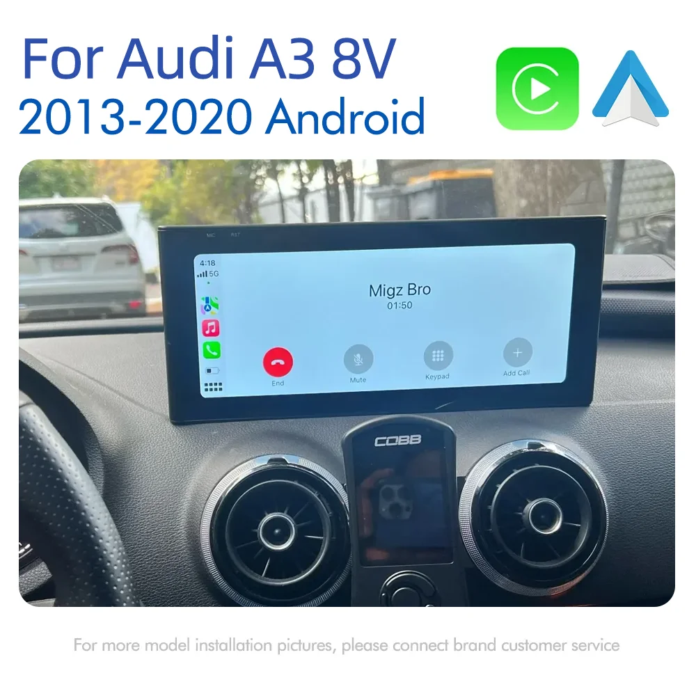 Android 14 Car Screen Player For Audi A3 8V 2013-2020 GPS Navi Multimedia Stereo 8+128GB RAM WIFI Google Carplay Qualcomm 8 Core