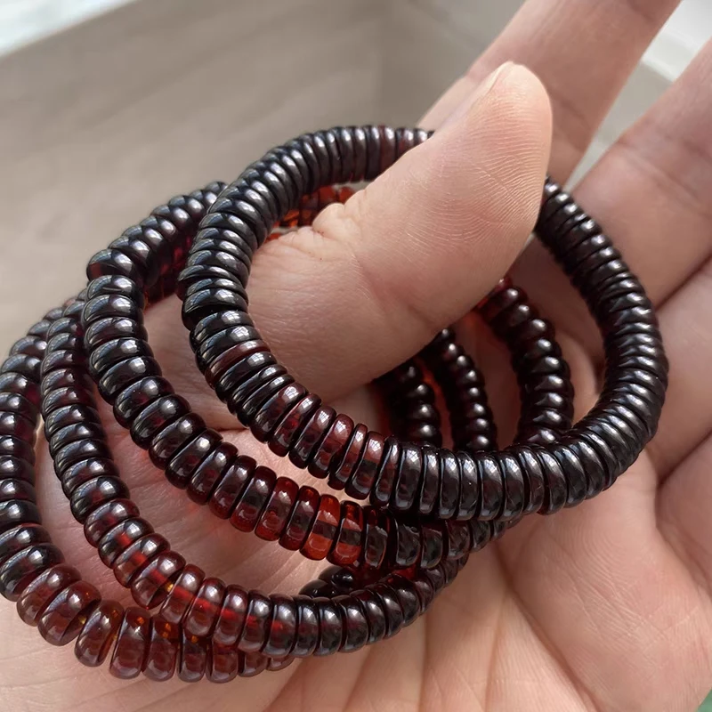 Natural Blood Red Amber Beads Bracelet 8mm Women Men Fashion Amber Healing Stone Amber Rare AAAAA