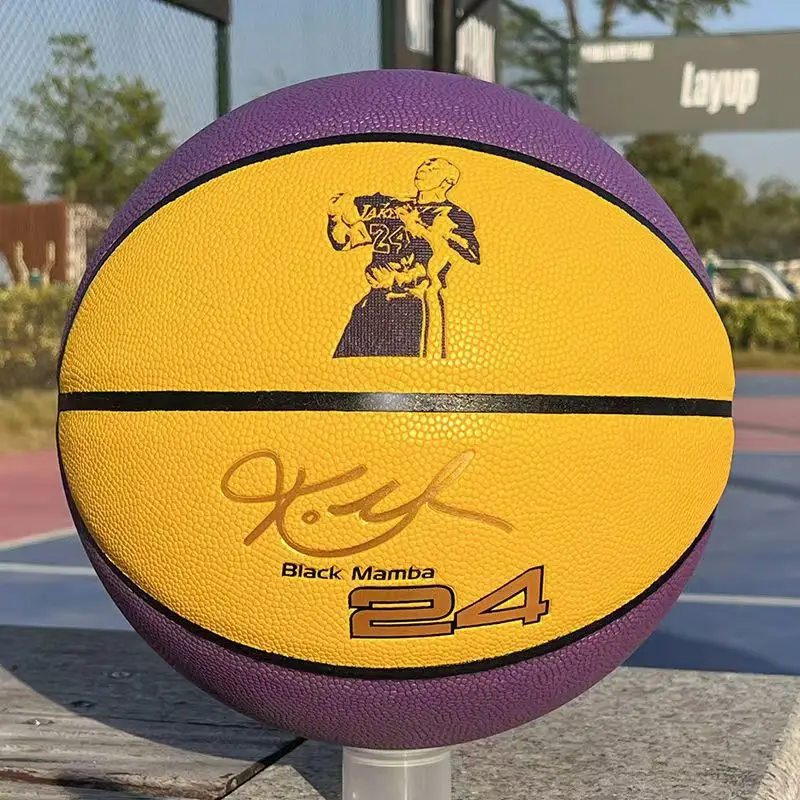 مقاس 7 كرة سلة تذكارية من جلد البولي يوريثان الناعم للبالغين للمراهقين في الأماكن المغلقة والخارجية