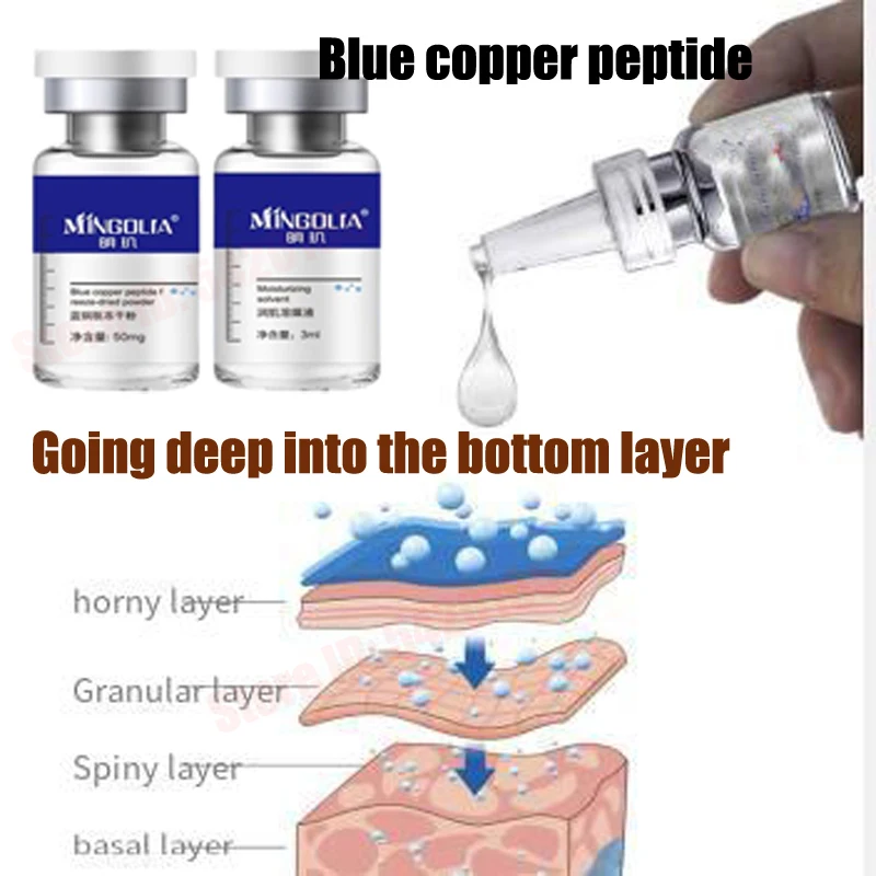 

Korean Cosmetics Blue Copper Peptide Moisturizing Essence Removal Smooth Lines Anti Fine Age Serum Brighten Fade Lifting Firmin