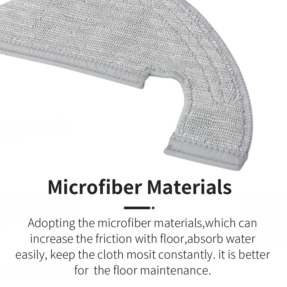 8Pcs Washable Mop Cloth for Xiaomi Dreame Bot D10 Plus RLS3D Robot Vacuum Cleaner Replacement Spare Parts