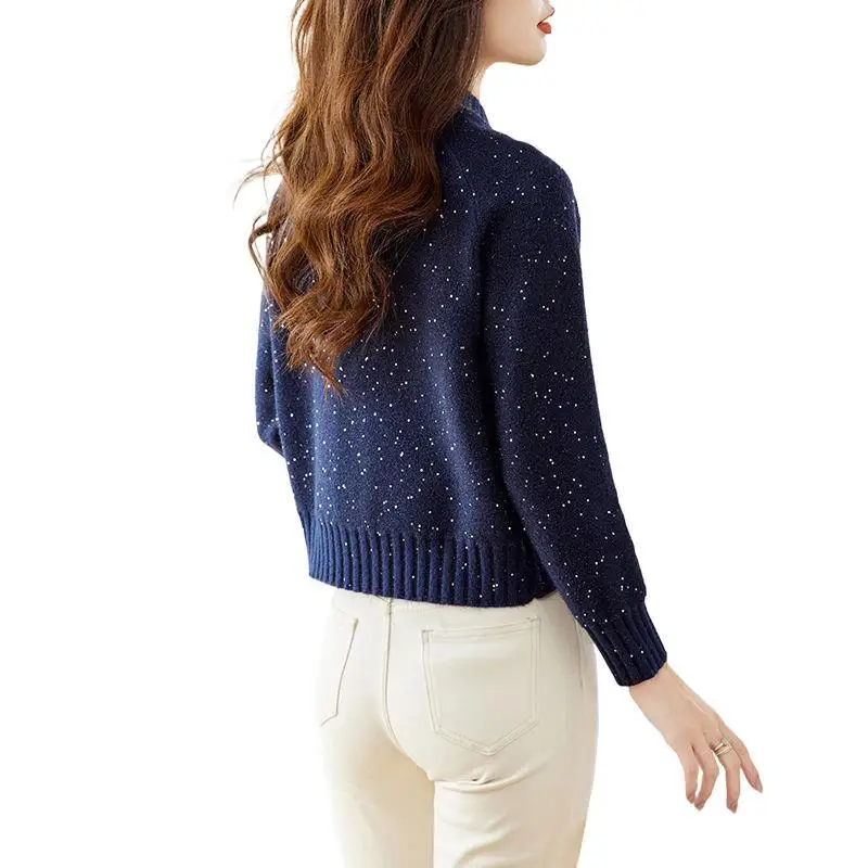 

Новинка 2024, осень-зима, короткий вязаный кардиган, женский свитер на молнии, свободный универсальный свитер, куртка, женский трикотаж, верхняя одежда, топы