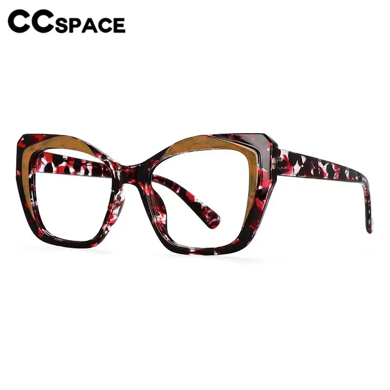 Fashion Eyeglass Frames Women Optical Spectacle Frame Leopard Trend Anti Blue Light Computer Eyeglass Clear Eyewear 56881