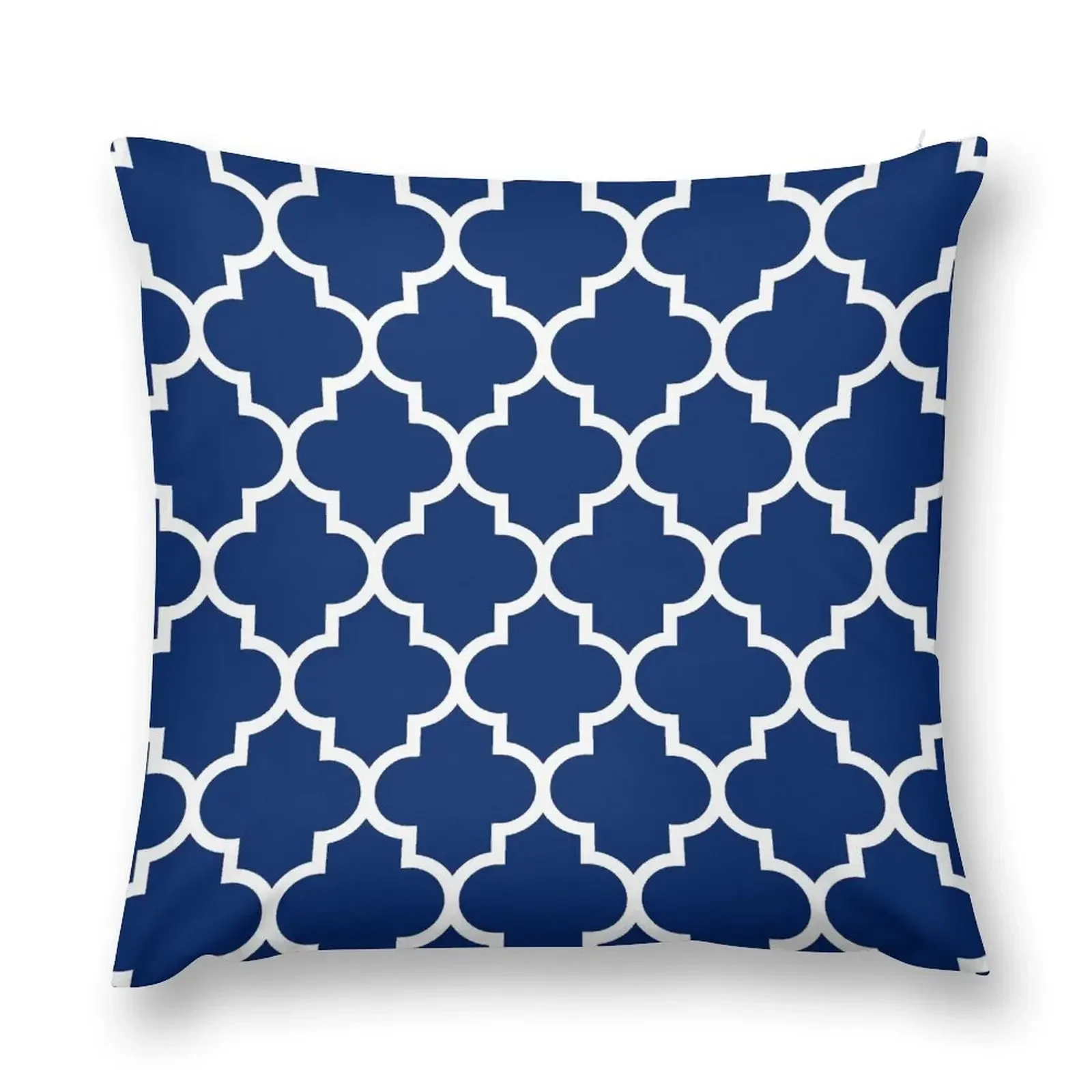 

Royal Blue White Quatrefoil Throw Pillow Christmas Pillow Cases Cushions For Children Pillowcases For Pillows pillow