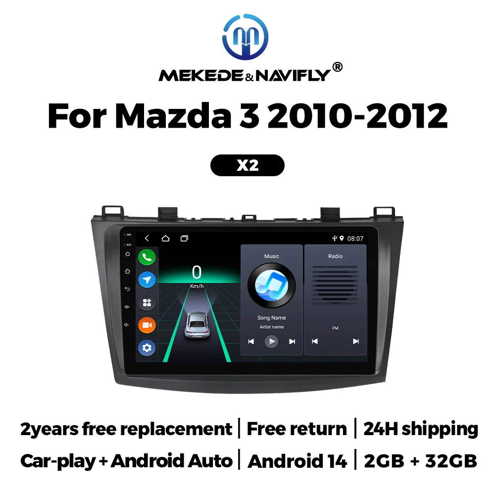 

Автомагнитола MEKEDE Android 14 с IPS-экраном для Mazda 3 2009-2013, беспроводной Carplay, GPS, мультимедийный плеер, аудио-стерео, DVD-проигрыватель, головное устройство