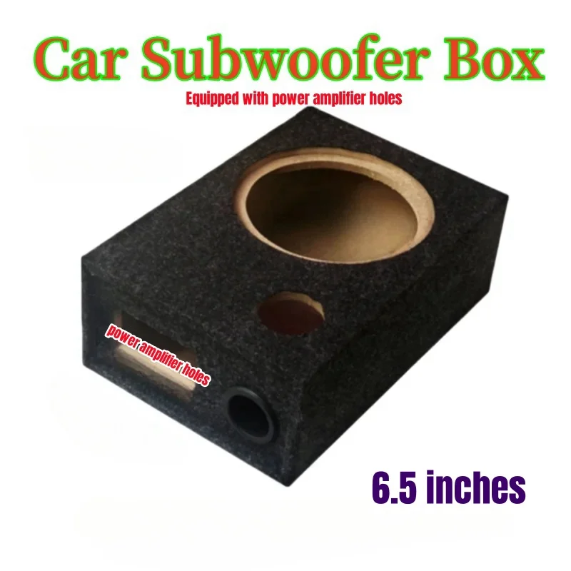 DIY Audio Modification,6.5-inch Active Car Subwoofer Empty Box, Subwoofer Box with Power Amplifier Hole,Subwoofer Wooden Housing