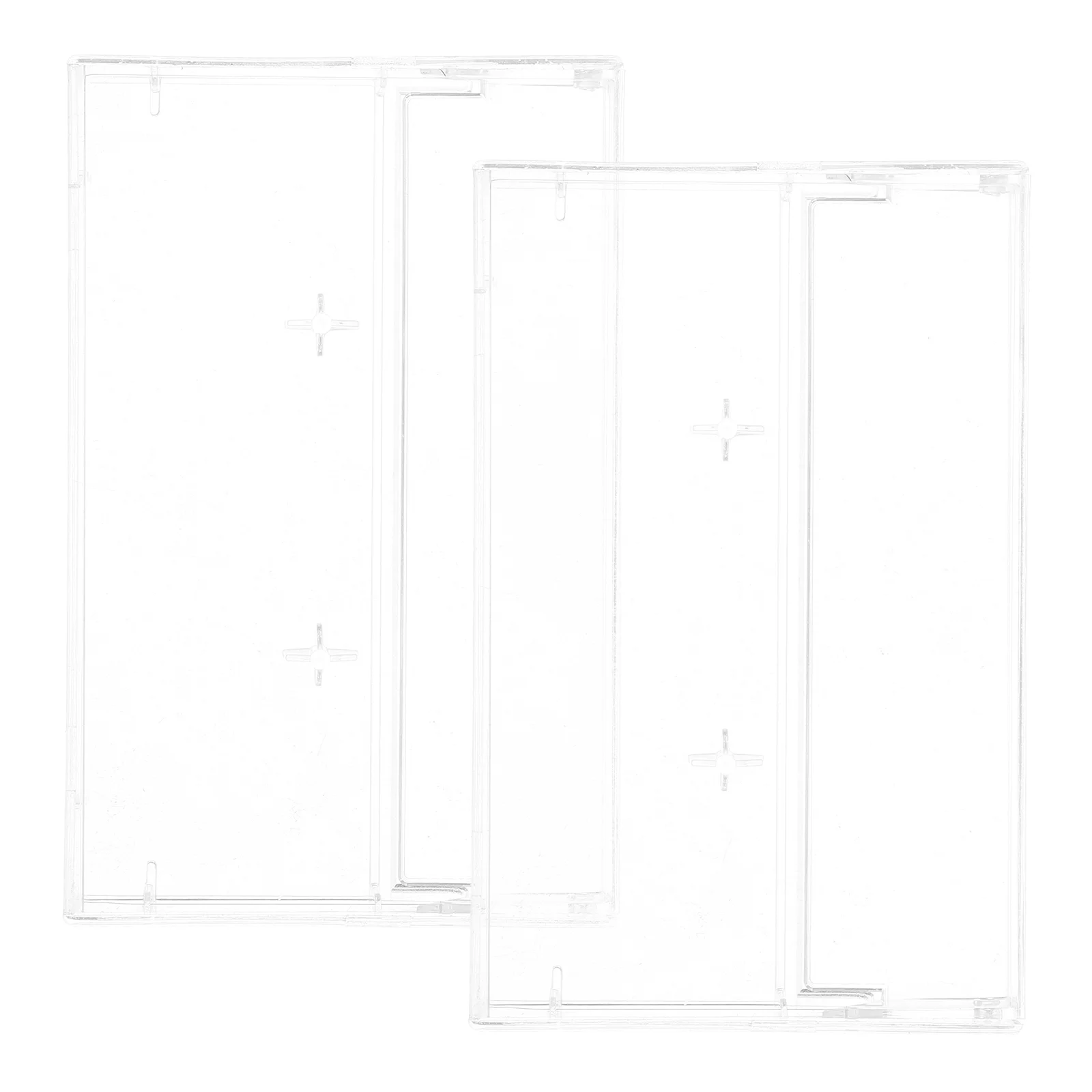

2 Pcs Tape Storage Box Compact Cassettes Holder Display Clear Audio Case Protective