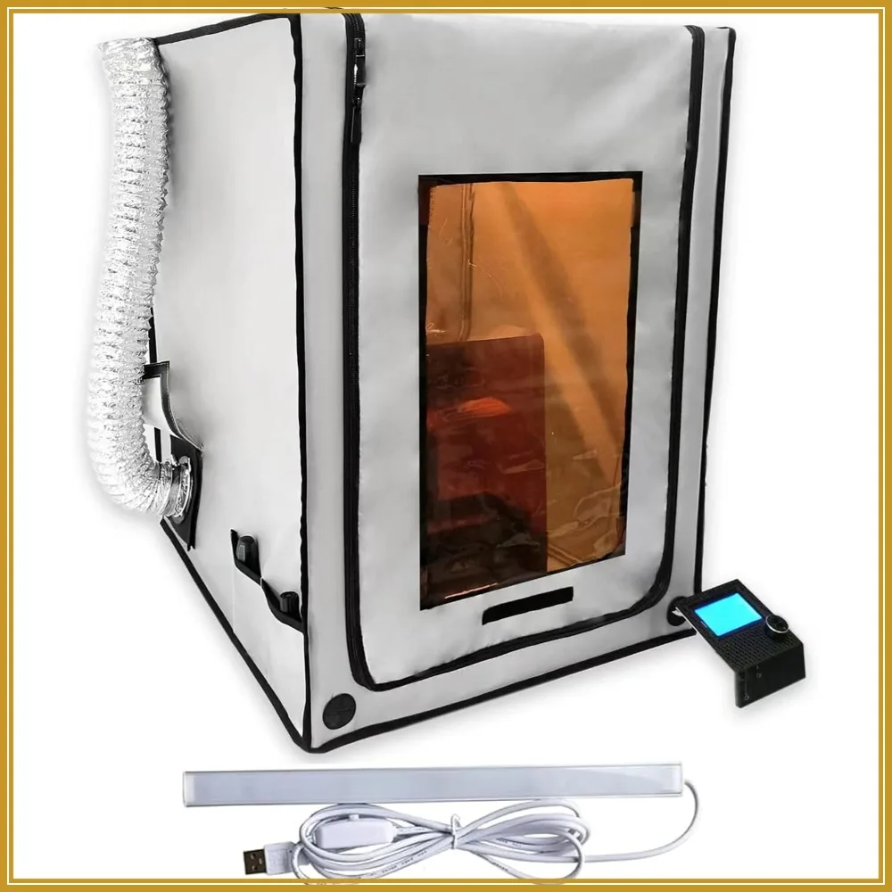 

3-in-1 Multifunctional 3D Printer Enclosure, Laser Engraver Shield, Fireproof Tent with Fume Extractor & Filament Dryer