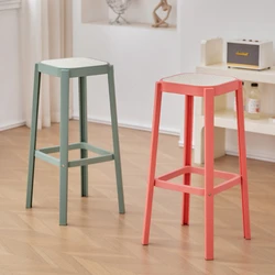 Nordic Style Plastic High Stool Creative Kitchen Living Room Bar Chair To Discuss The Modern Milk Tea Shop Island Bar Stool