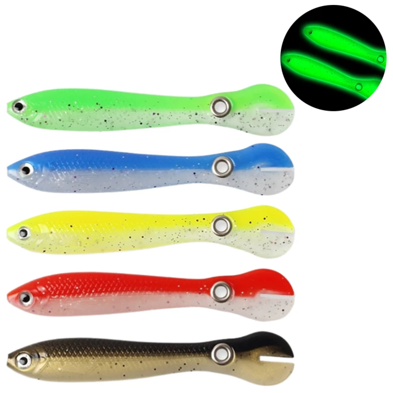 5PCS Soft Bionic Fishing Lure Slow Sinking Bionic Swimming Lures Accessory Mock Lure Can Bounce For Saltwater