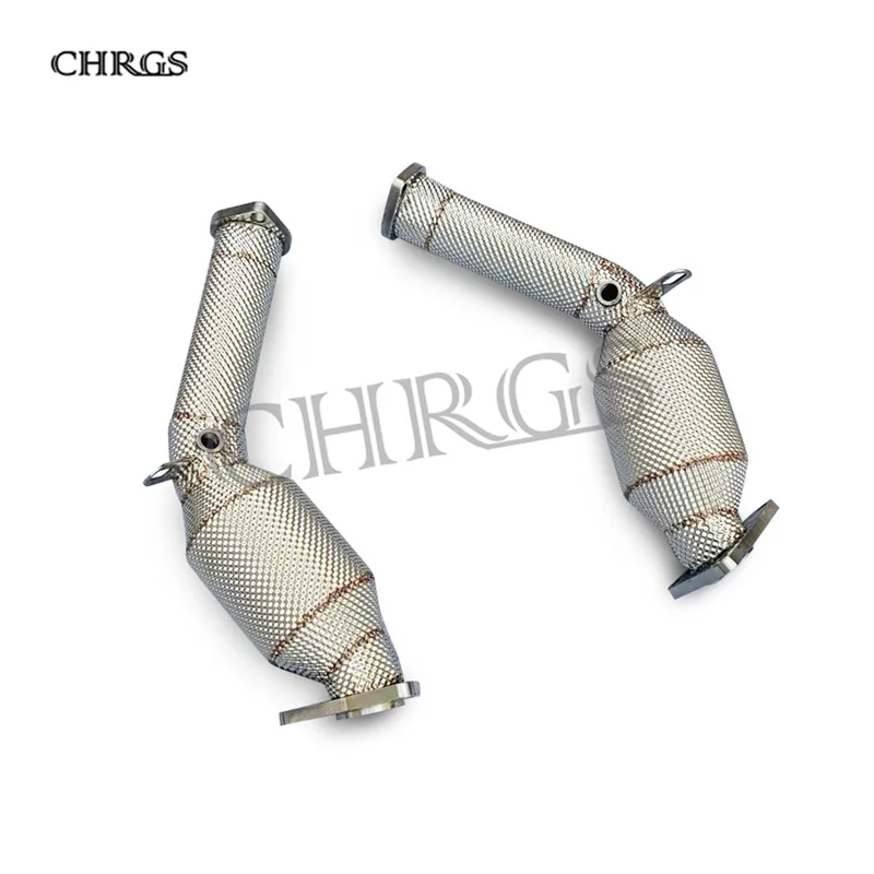 Downpipe Met Hitteschild Voor Infiniti G37 3.7 2009-2016 Rvs Auto Uitlaatsysteem Prestaties Fabriek Direct