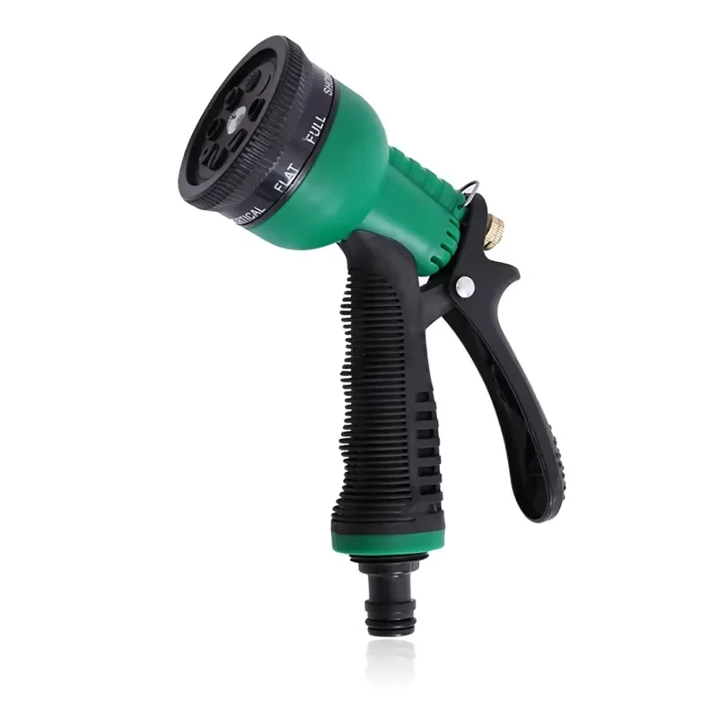 Multi-functional Car Wash Gun Set Green Hose Home Car Use High Pressure Cleaning Tool Kit with Ink Tracker