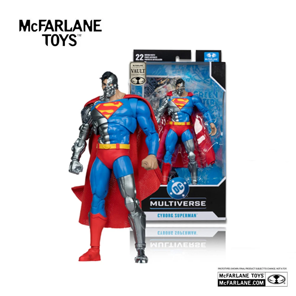 McFarlane Toys Colección McFarlane Vault Ola 2 DC Multiverse Cyborg Superman Figura de Acción de 7 Pulgadas Modelo Muñeco Kit de Garaje