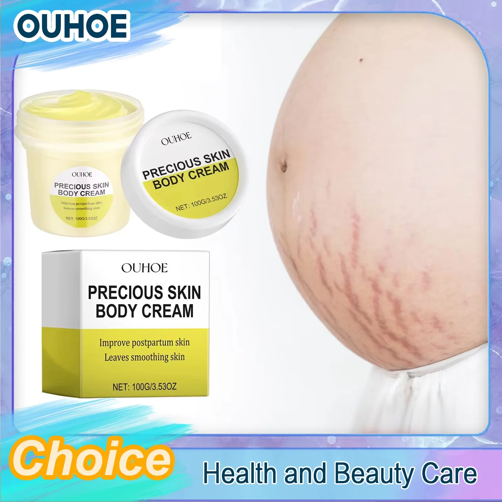 

Stretch Mark Removal Cream Pregnancy Scar Maternity Slackline Treatment Swelling Abdomen Belly Repair Smooth Firming Body Lotion