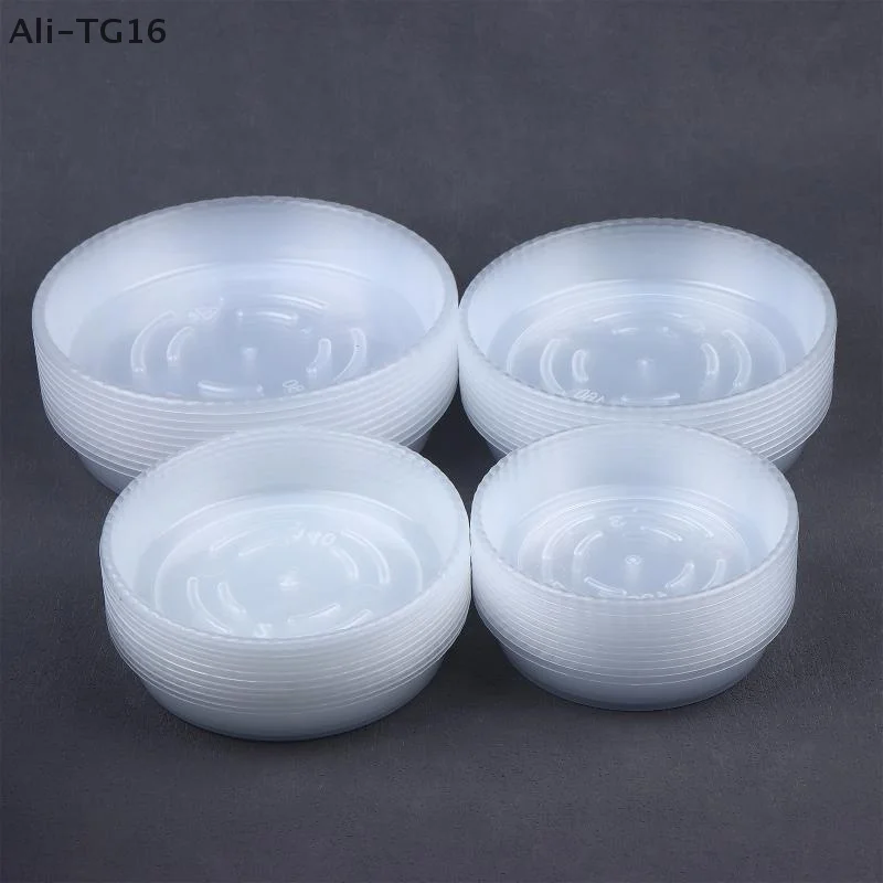 10pcs New Round Flower Pot Tray Clear Desktop Plant Saucer Plastic Trash Storage Flower Pot Base Home
