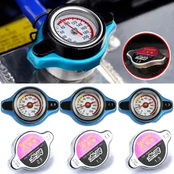 Car Motorcycle Styling D1 Spec Thermo Radiator Cap Tank Cover Water Temperature Gauge with Utility Safe 0.9 Bar/ 1.1 Bar/1.3 Bar