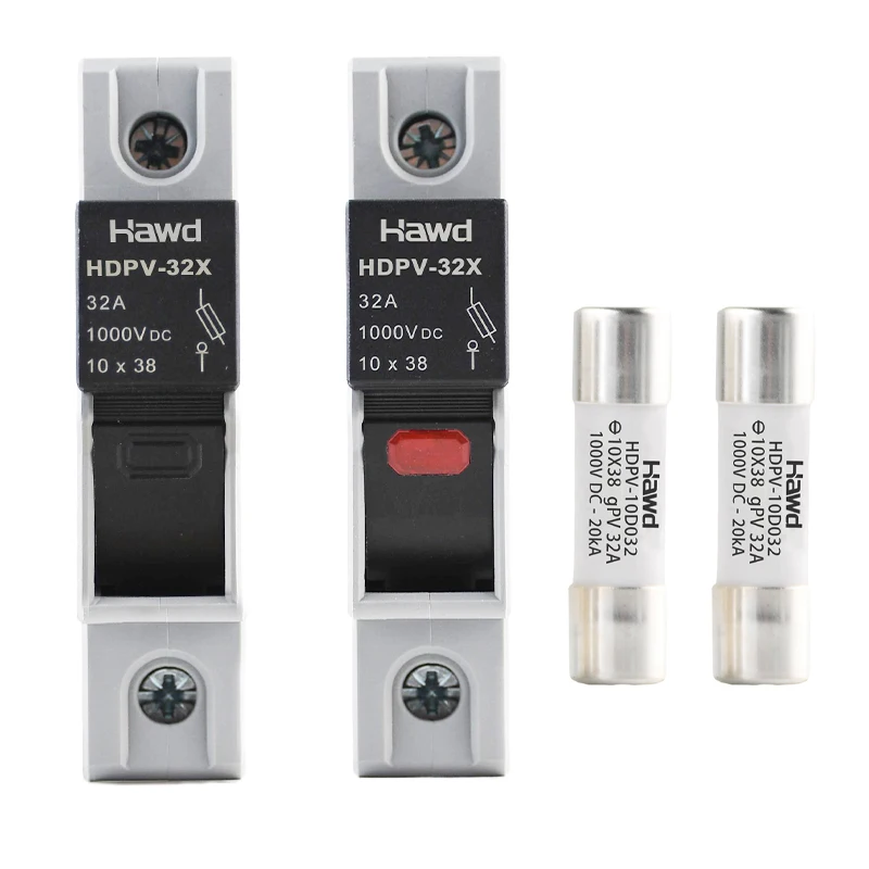 1P Din Rail Solar PV DC Fuse Holders Suitable for 10*38mm DC PV Fuse Link for Solar Photovoltaic System Protection Protector