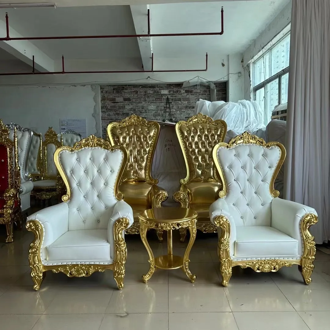 Wholesale Cheap High Back King Throne Chair for Bride and Groom