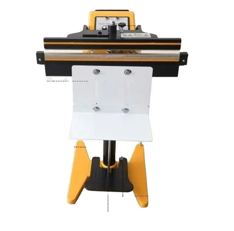 17 Inch Pneumatic Continuous Heating Impulse Sealer Single Double Side Freshlocker Plastic Aluminium Foil Film Sealing Machine