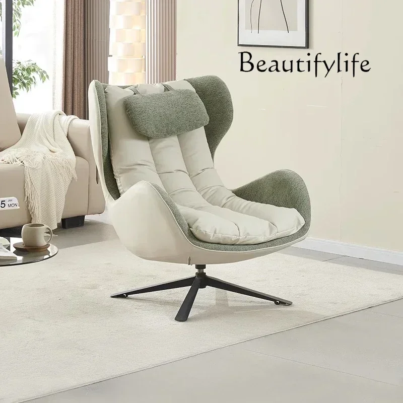 c Italian light luxury sofa chair new home living room leisure single recliner lazy rotating chair