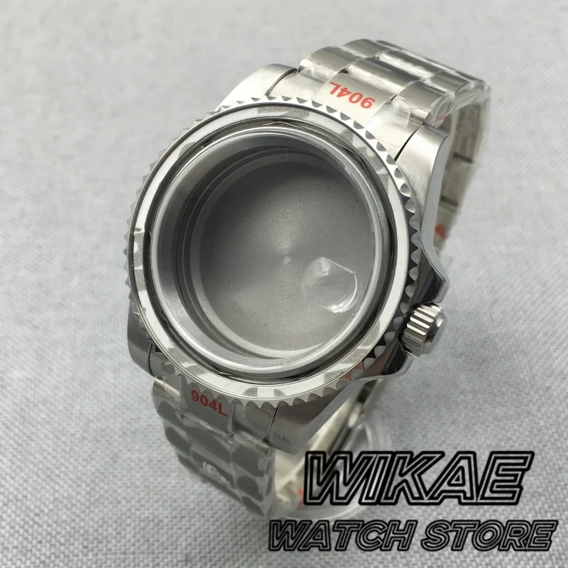 Two Tone Silver Gold Rose Black 40mm Diver Watch Case for SUB GMT Watch NH34 NH35 NH36 NH73 NH38 NH39 NH70 NH72 904L Bracelet