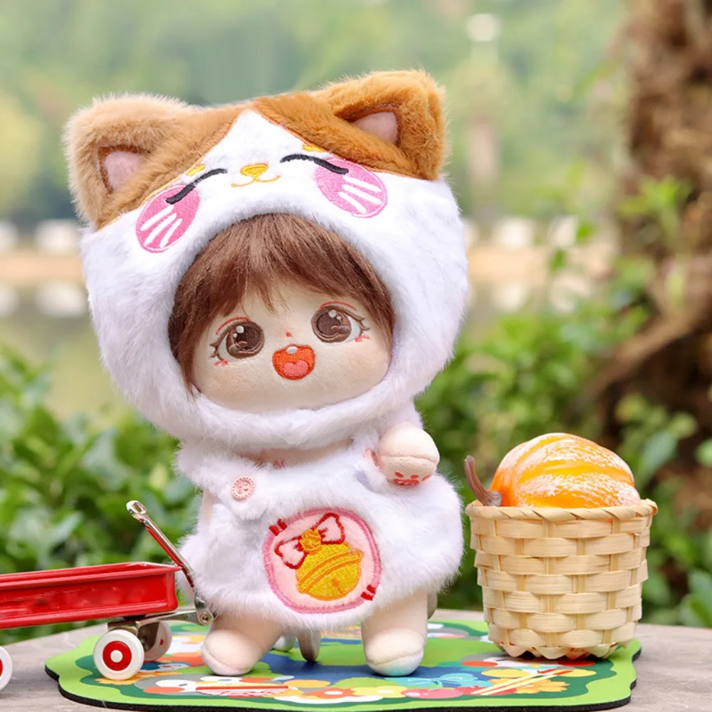 

Animal Headcover Cotton Doll Clothes Set Lucky Cat Strap Pants Cotton Doll Plush Suit Cute Kawaii Plush Dolls Clothes