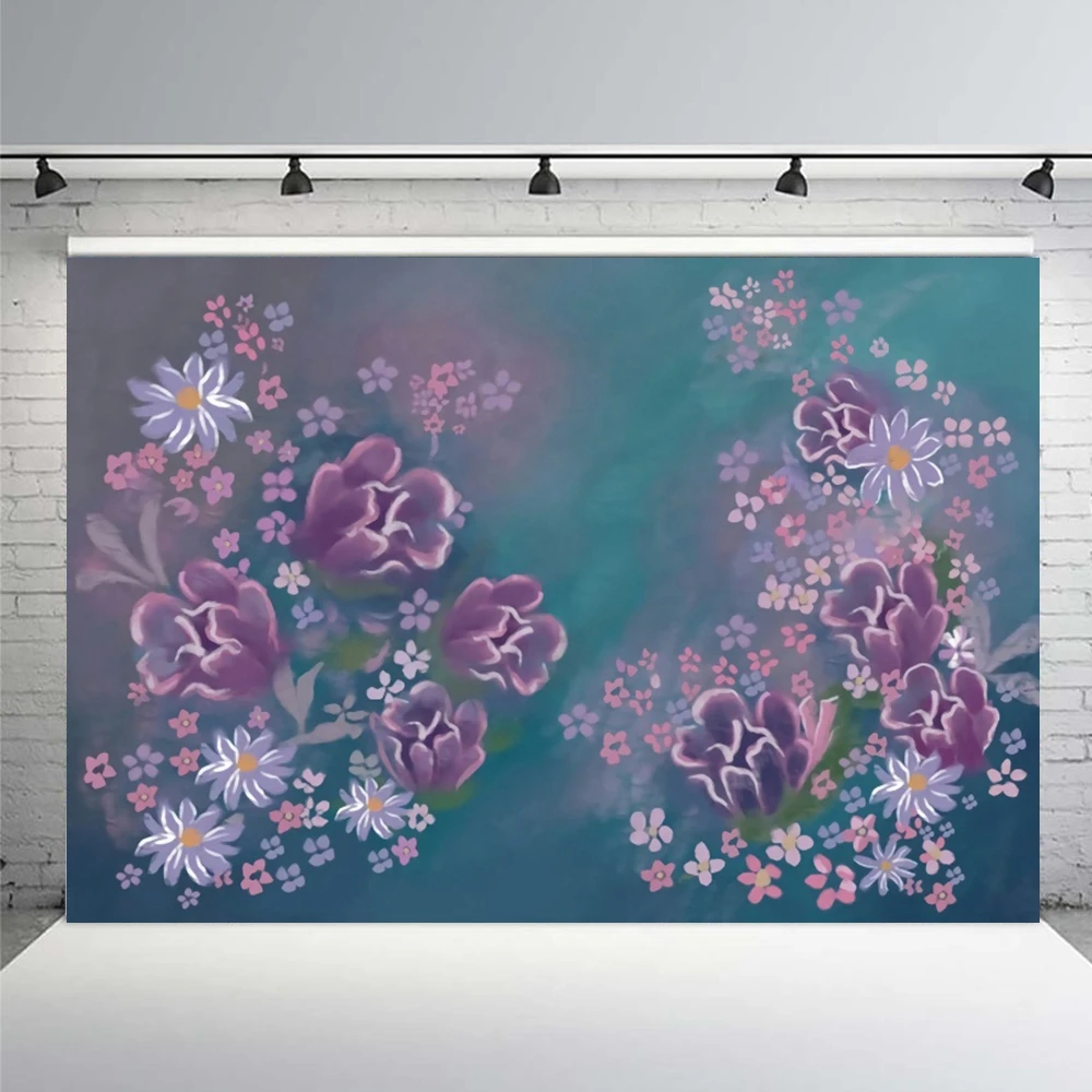 บทคัดย่อGradientดอกไม้ฉากหลังภาพวาดสีน้ํามันFloralsเจ้าสาวงานแต่งงานDecorชุดคลอดบุตรภาพพื้นหลัง