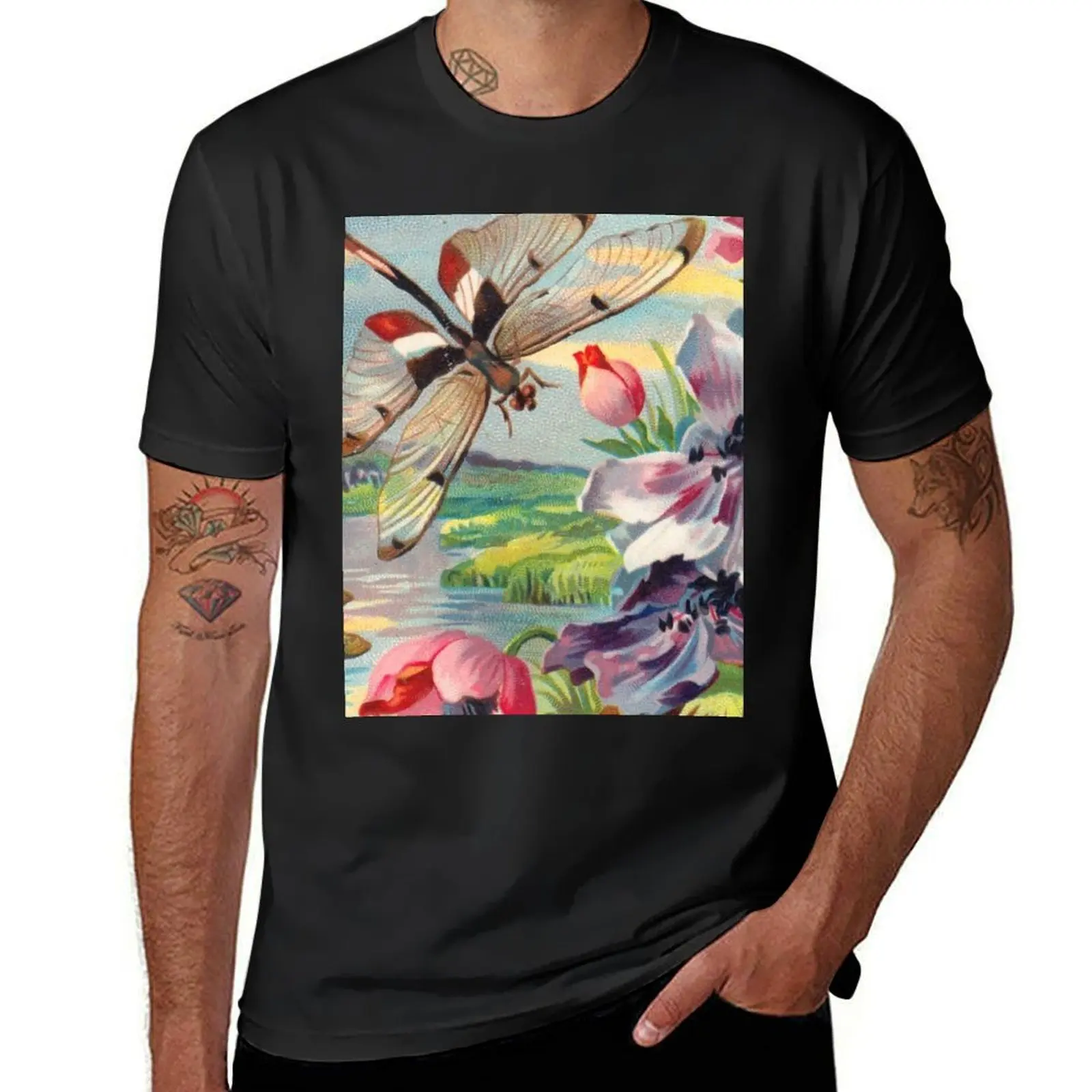 NATURE FLOWERS INSECTS 05 T-Shirt summer tops sweat blanks fitted t shirts for men