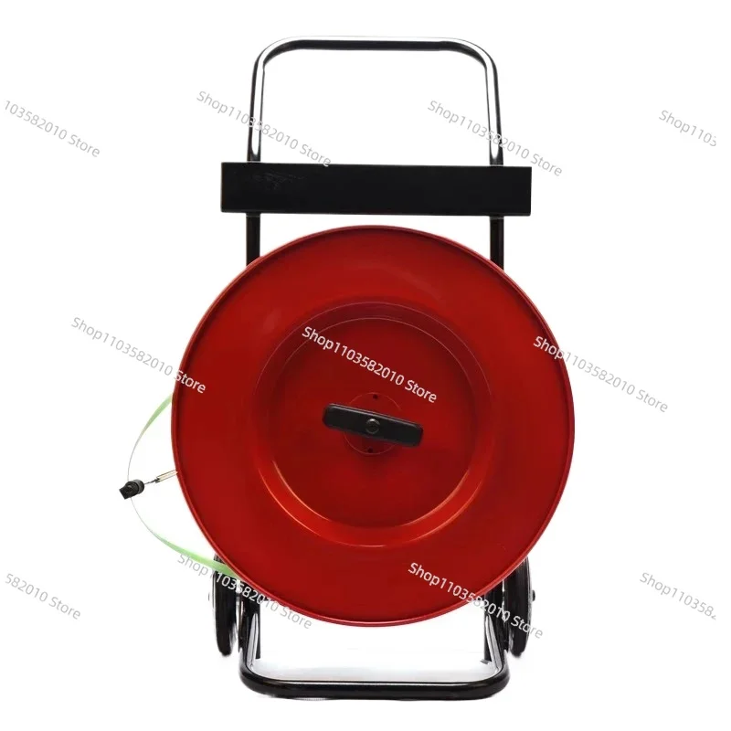 Heavy Duty PP Plastic Trolley, Folding Platform Cart with Steel Rack for Warehouse & Storage