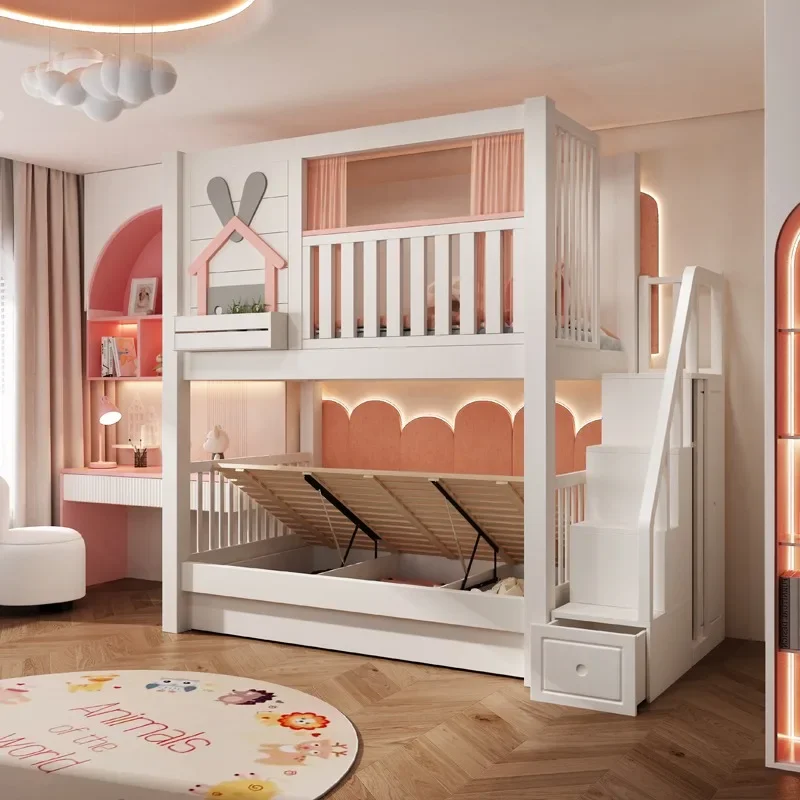 Full solid wood dream princess bed, bedroom, rabbit bed