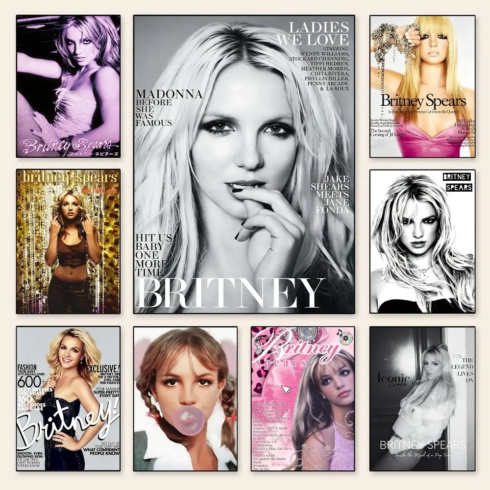 Singer Britney Spears Poster Poster Minimalist Decor HD SelfAdhesive Wall Art for Home Café Bedroom Gift Aesthetic Hanging