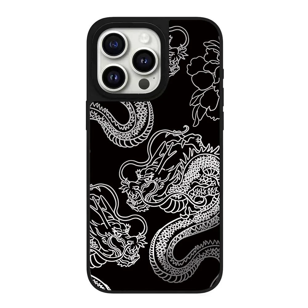 

Dragon Mirror Surface IPhone 12 13 14 15 16 Pro Max Case - Protective IPhone Case with MagSafe