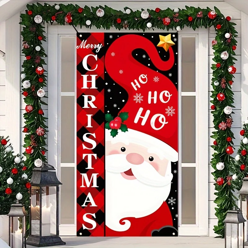 قطعة واحدة، زينة عيد الميلاد، لافتة خلفية لحفلة عيد الميلاد، زينة لافتة "عيد ميلاد سعيد"، زينة المهرجانات #2