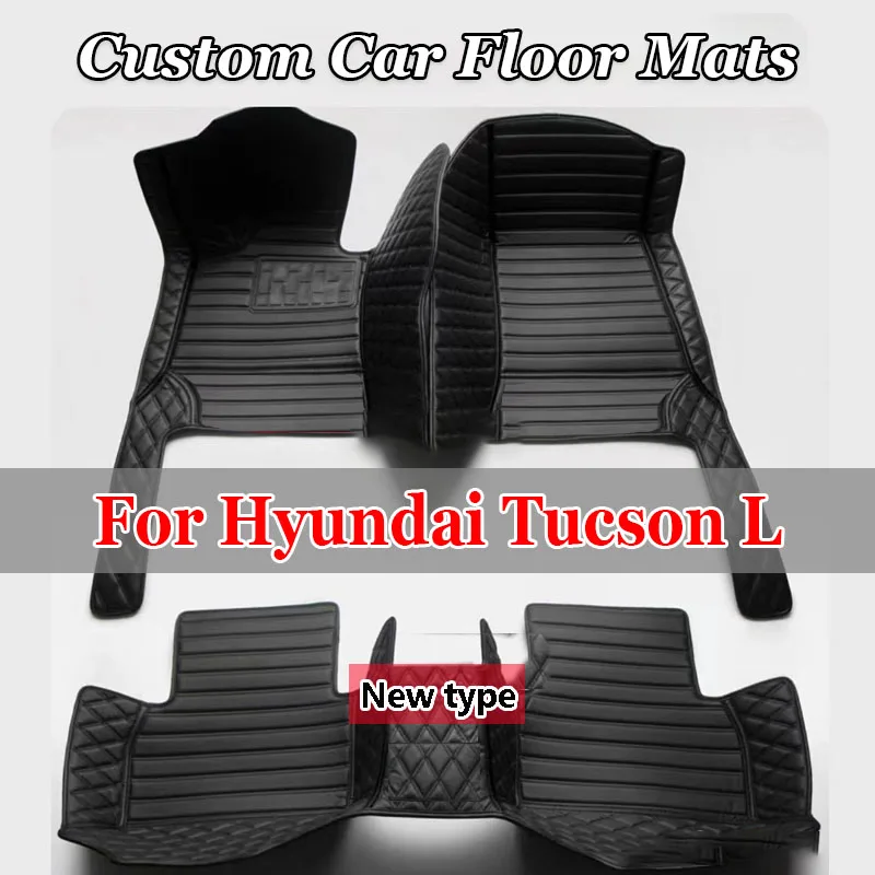 

Автомобильные коврики для Hyundai Tucson L (Turbo Hybrid/Fuel) 2021 2022 2023, накладки на заказ, авто ковролимок, аксессуары для интерьера