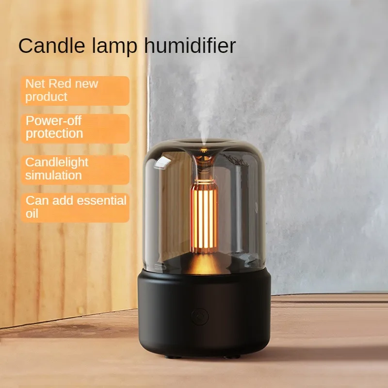 

Simulated candle style aromatherapy diffuser,atomizing humidifier,warm white night light,USB charging,suitable for bedrooms