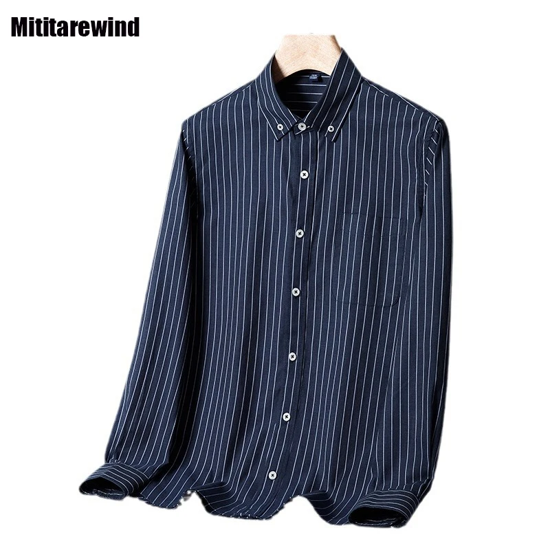 

Brand Shirt Men Spring Summer Business Causal Shirts Oxford Textile100% Cotton Mens Long Sleeve Shirt Luxury Clothes Fashion Top