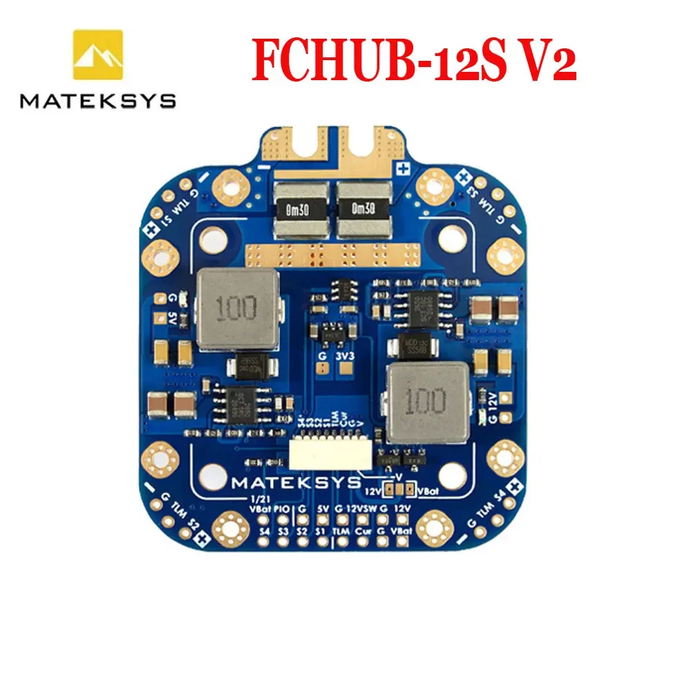 Matek System XCLASS PDB FCHUB-12S V2 Board 5V & 12V Output w/ Current Sensor 3-12S Lipo for RC Drone FPV Quadcopter Multicopter