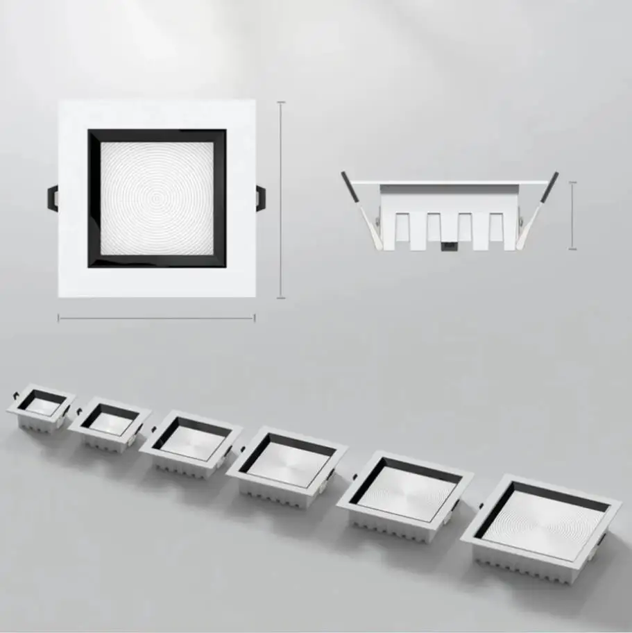 

1pcs Dimmable LED Panel Recessed LED Downlight9W 12W 18W 24W 36W Square LED Ceiling Light AC110V -220V