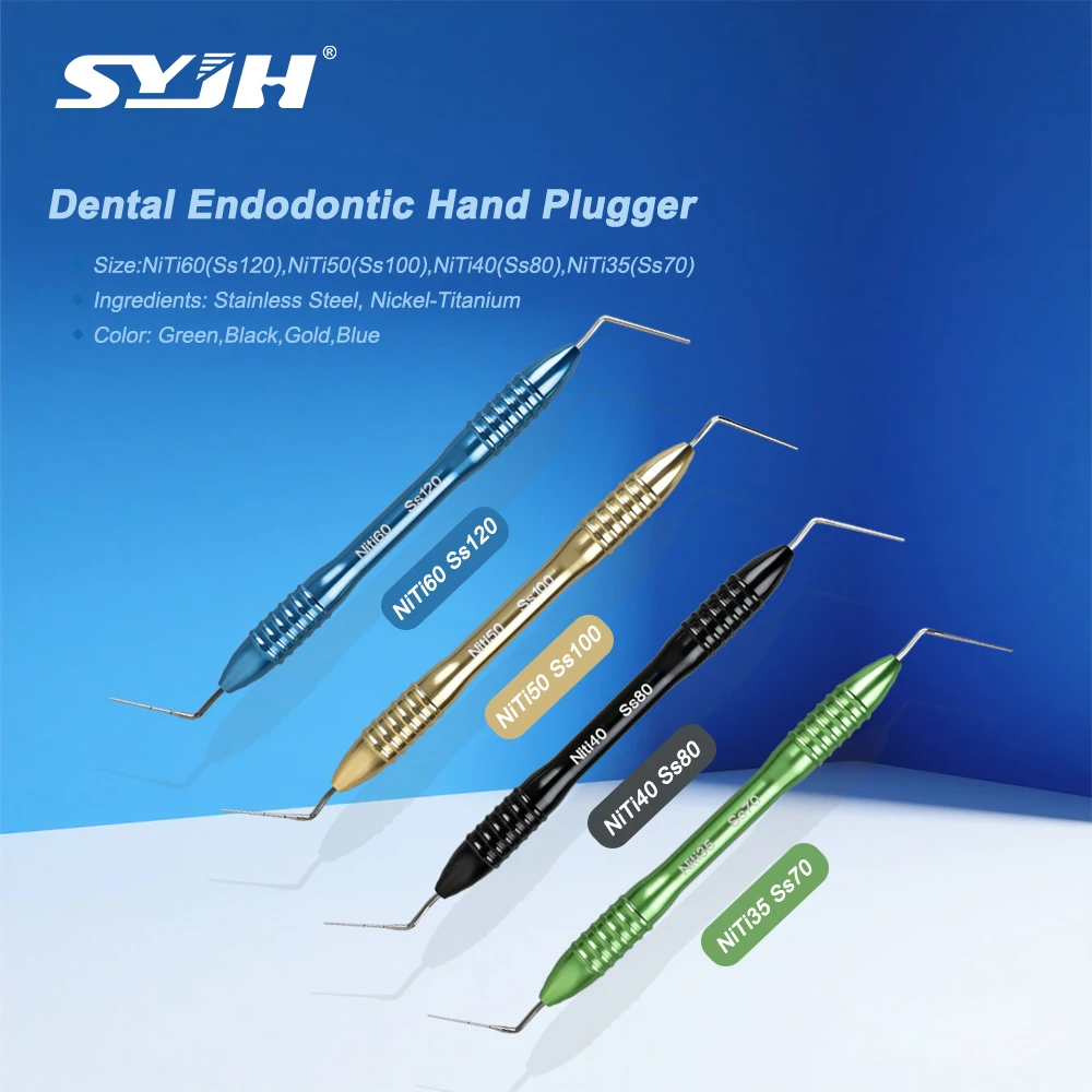 

SYJH Наполнитель для корневых каналов зубов Niti Oral Gutta Percha Наполнитель Вертикальный эндодонтический ручной затыкатель Давяной инструмент Стоматологические инструменты