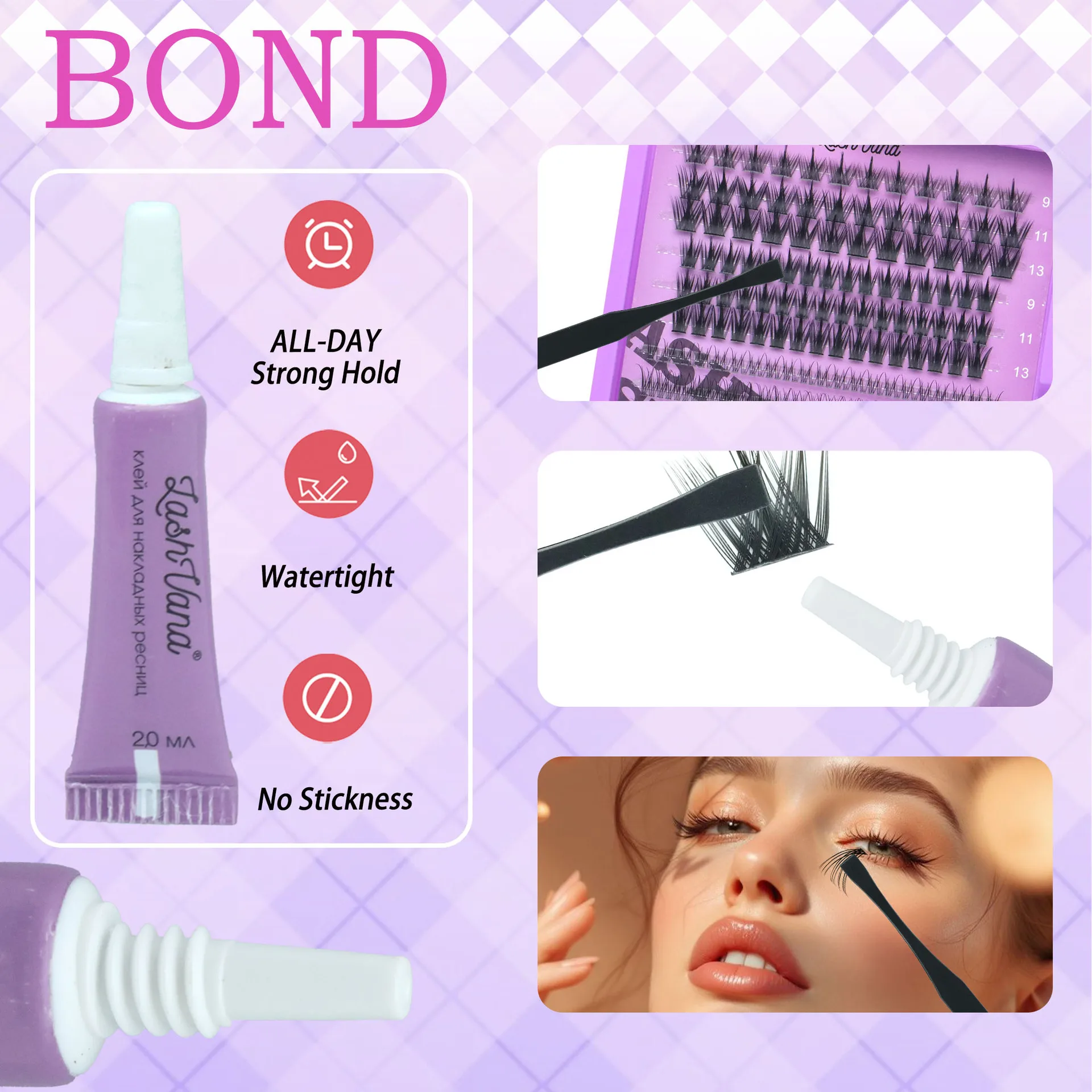 لتقوم بها بنفسك لاش تمديد عدة رقيق الفردية رمش تمديد العنقودية جلدة عدة لاش مزيل الصمغ لملحقات رمش ماكياج #3