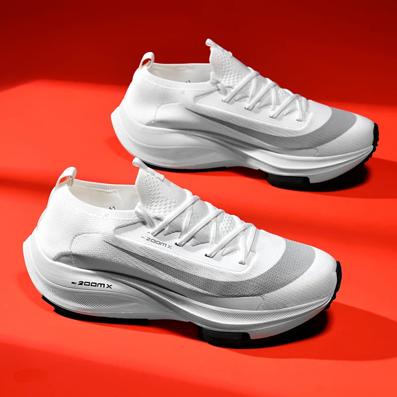 

Marathon Professional Running Shoes for Men and Women, Mesh Breathable Sports Shoes, Lightweight Soft-Soled Air-Cushion Shock-Ab